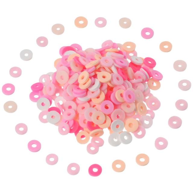 3000 PCS 6mm Pink Clay Beads DIY Jewelry Making Crafting Polymer Clay Pink  Polymer Clay Beads Flat Round Heishi Beads Necklace - AliExpress